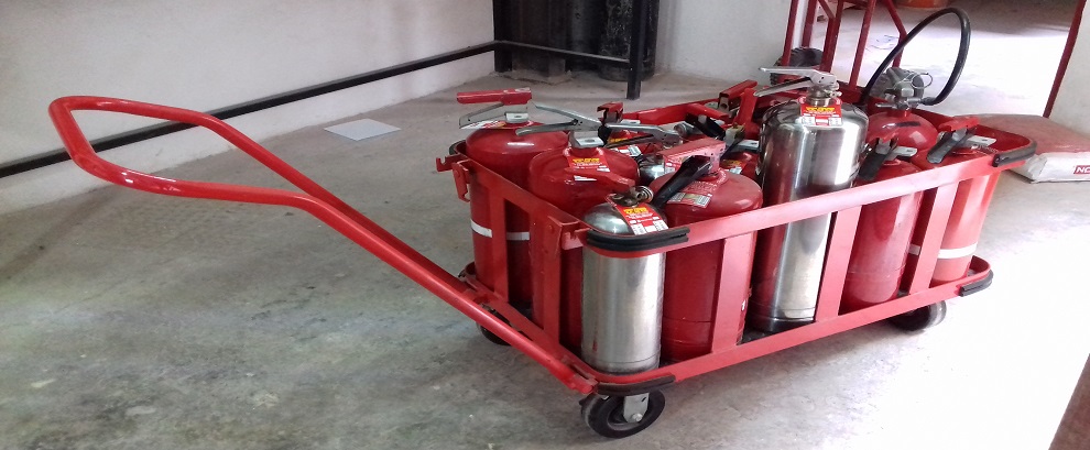 Carrito transportador de extintores