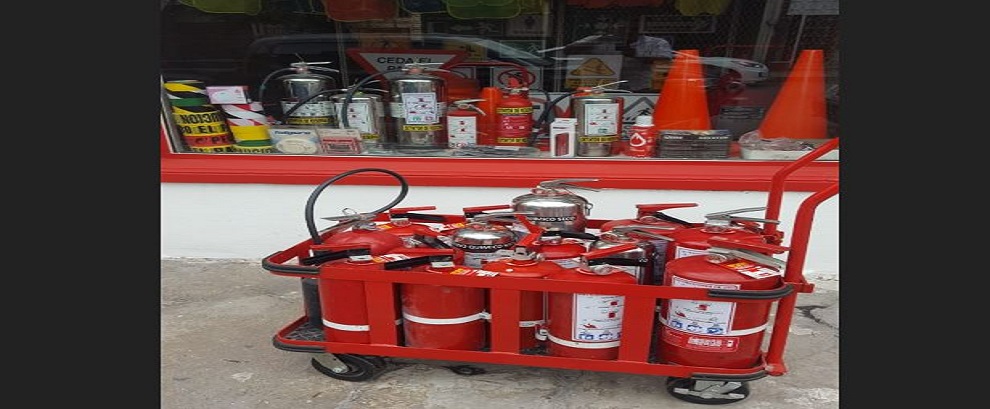 Carrito transportador de extintores